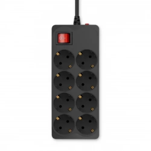 Сетевой фильтр Buro 800SH-3-B 3м (8 розеток) черный (коробка)