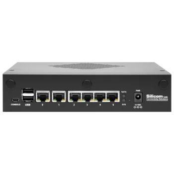 Мини-cервер Silicom, Intel Atom C2000-series, 4 cores, 8 GB, 64GB eMMC