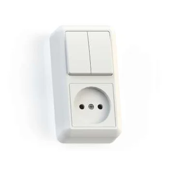 Блок комбинированный ОП БКВР-404 Оптима (2-кл. выкл. + розетка) бел. Кунцево 8062