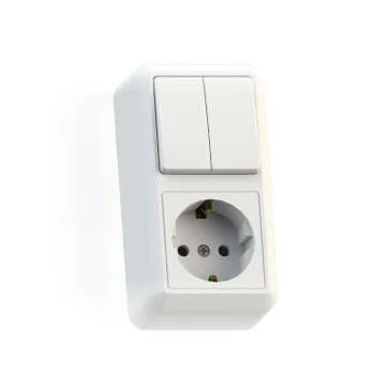 Блок комбинированный ОП БКВР-428 Оптима (2-кл. выкл. + розетка с заземл.) бел. Кунцево 8066