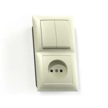 Блок СП БКВР-409 Селена (2-кл. выкл. + розетка) сл. кость Кунцево 8171