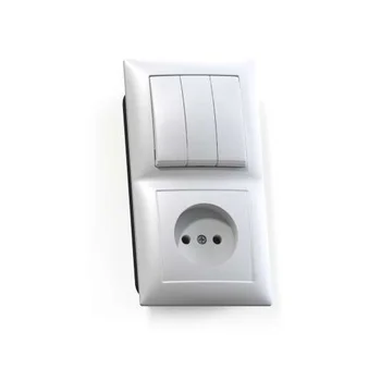 Блок СП БКВР-410 Селена (3-кл. выкл. + розетка) бел. Кунцево 8203