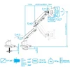 Кронштейн для мониторов Arm Media LCD-T35 серебристый 17"-34" макс.9кг настольный поворот и наклон в