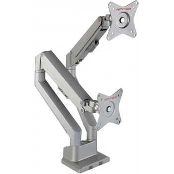 Кронштейн для мониторов Arm Media LCD-T36 серебристый 15"-34" макс.9кг настольный поворот и наклон в