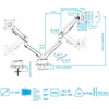 Кронштейн для мониторов Arm Media LCD-T36 серебристый 15"-34" макс.9кг настольный поворот и наклон в