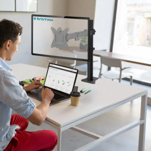 Кронштейн для мониторов Kromax CASPER-506 черный 10"-34" макс.10кг настольный поворот и наклон