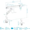 Кронштейн для мониторов Kromax OFFICE-20 черный 17"-35" макс.10кг настольный поворот и наклон