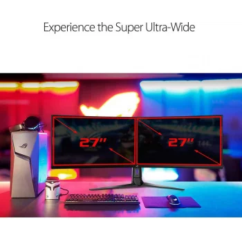 Монитор Asus 49" ROG Strix XG49VQ черный VA LED 32:9 HDMI M/M матовая HAS Piv 450cd 3840x1080 144Hz