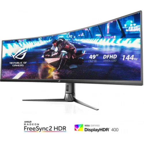 Монитор Asus 49" ROG Strix XG49VQ черный VA LED 32:9 HDMI M/M матовая HAS Piv 450cd 3840x1080 144Hz