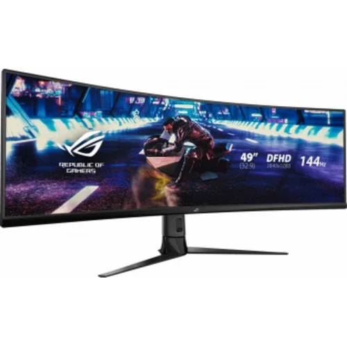 Монитор Asus 49" ROG Strix XG49VQ черный VA LED 32:9 HDMI M/M матовая HAS Piv 450cd 3840x1080 144Hz