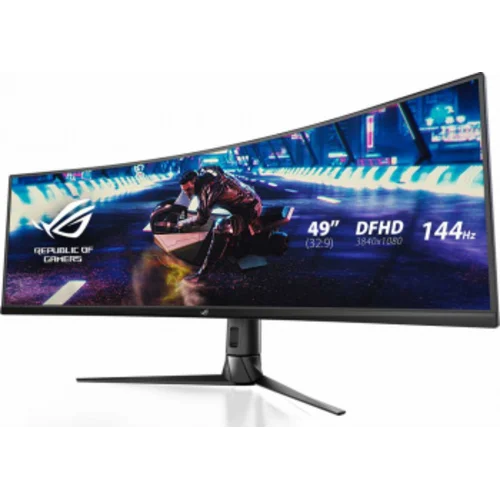 Монитор Asus 49" ROG Strix XG49VQ черный VA LED 32:9 HDMI M/M матовая HAS Piv 450cd 3840x1080 144Hz