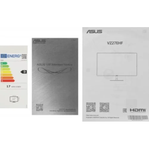 Монитор Asus 27" VZ27EHF-W черный IPS LED 16:9 HDMI матовая 1300:1 250cd 178гр/178гр 1920x1080 100Hz