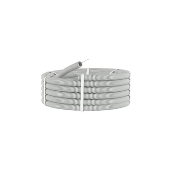 Труба гофрированная ПВХ гибкая тяжелая d16мм с протяжкой сер. (уп.100м) DKC 91516