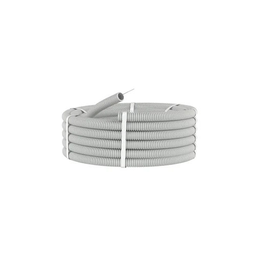 Труба гофрированная ПВХ гибкая тяжелая d16мм с протяжкой сер. (уп.100м) DKC 91516