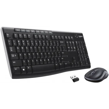 Клавиатура + мышь Logitech MK270 клав:черный мышь:черный USB беспроводная Multimedia (920-004518)