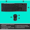 Клавиатура + мышь Logitech MK270 клав:черный мышь:черный USB беспроводная Multimedia (920-004518)