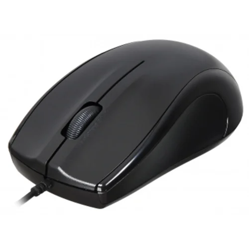 Мышь Оклик 185M черный оптическая (1200dpi) USB для ноутбука (3but)
