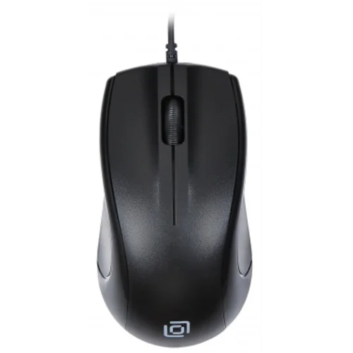 Мышь Оклик 185M черный оптическая (1200dpi) USB для ноутбука (3but)