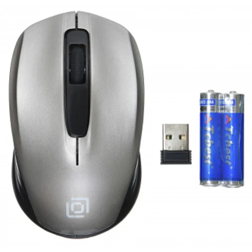 Мышь Оклик 475MW черный/серый оптическая (1000dpi) беспроводная USB для ноутбука (3but)