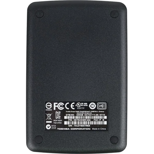 Жесткий диск Toshiba USB 3.0 500Gb HDTB305EK3AA Canvio Ready 2.5" черный