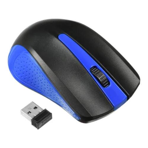 Мышь Оклик 485MW черный/синий оптическая (1000dpi) беспроводная USB для ноутбука (3but)