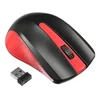 Мышь Оклик 485MW черный/красный оптическая (1600dpi) беспроводная USB для ноутбука (3but)