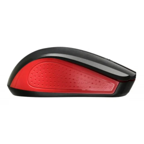 Мышь Оклик 485MW черный/красный оптическая (1600dpi) беспроводная USB для ноутбука (3but)
