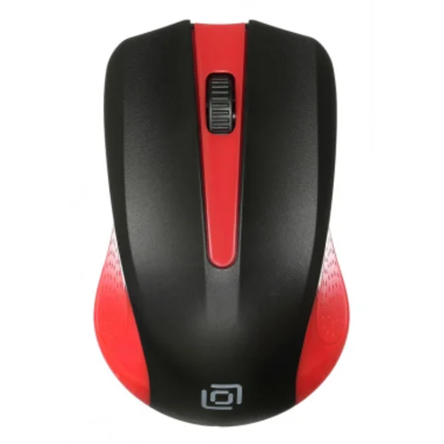 Мышь Оклик 485MW черный/красный оптическая (1600dpi) беспроводная USB для ноутбука (3but)