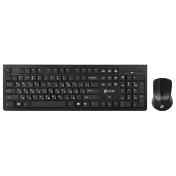 Клавиатура + мышь Оклик 250M клав:черный мышь:черный USB беспроводная slim (997834)