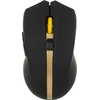 Мышь Оклик 495MW черный/золотистый оптическая (1600dpi) беспроводная USB для ноутбука (6but)
