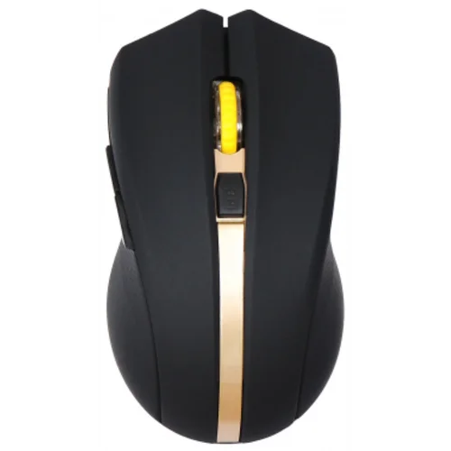 Мышь Оклик 495MW черный/золотистый оптическая (1600dpi) беспроводная USB для ноутбука (6but)
