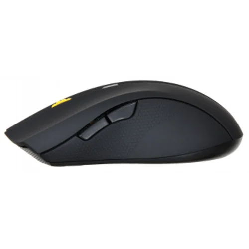 Мышь Оклик 495MW черный/золотистый оптическая (1600dpi) беспроводная USB для ноутбука (6but)