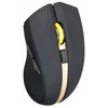 Мышь Оклик 495MW черный/золотистый оптическая (1600dpi) беспроводная USB для ноутбука (6but)