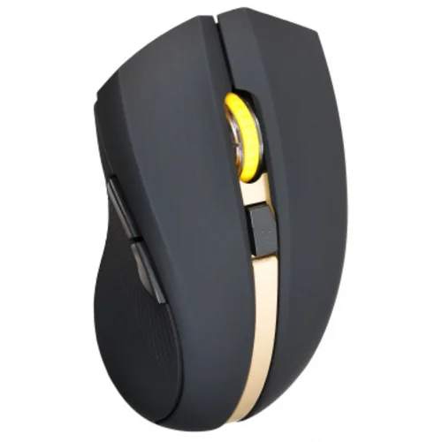 Мышь Оклик 495MW черный/золотистый оптическая (1600dpi) беспроводная USB для ноутбука (6but)