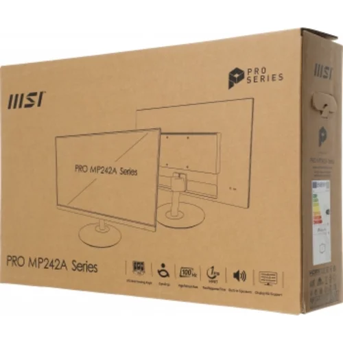 Монитор MSI 23.8" Pro MP242A черный IPS LED 1ms 16:9 HDMI M/M 300cd 178гр/178гр 1920x1080 100Hz VGA