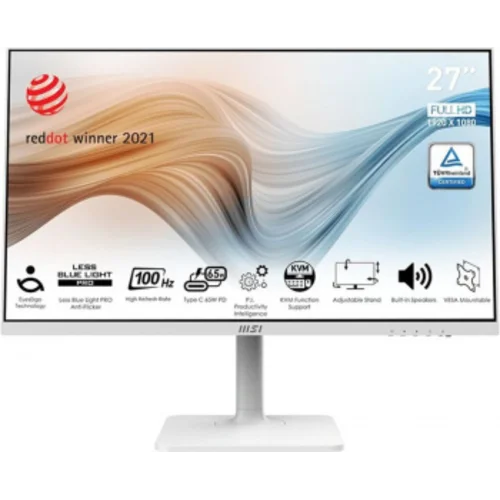 Монитор MSI 27" Modern MD272XPW белый IPS LED 1ms 16:9 HDMI M/M матовая HAS Piv 300cd 178гр/178гр 19