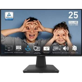 Монитор MSI 24.5" Pro MP252 черный IPS LED 1ms 16:9 HDMI M/M 300cd 178гр/178гр 1920x1080 100Hz DP FH