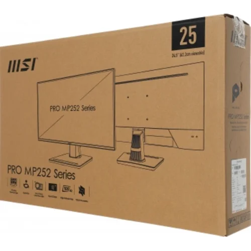 Монитор MSI 24.5" Pro MP252 черный IPS LED 1ms 16:9 HDMI M/M 300cd 178гр/178гр 1920x1080 100Hz DP FH