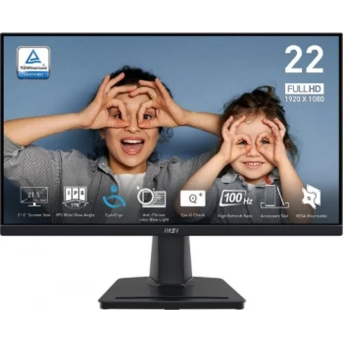 Монитор MSI 21.5" Pro MP225 черный IPS LED 1ms 16:9 HDMI 1300:1 250cd 178гр/178гр 1920x1080 100Hz VG