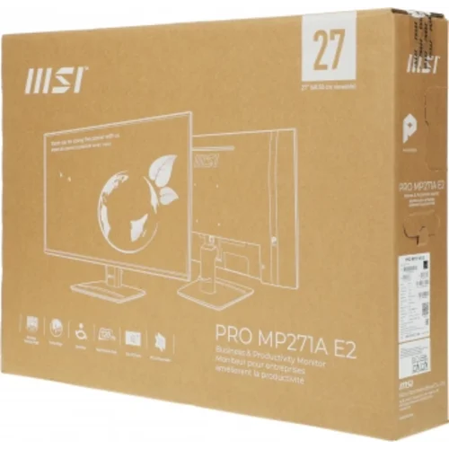 Монитор MSI 27" Pro MP271A E2 черный IPS LED 16:9 HDMI M/M матовая 300cd 178гр/178гр 1920x1080 120Hz
