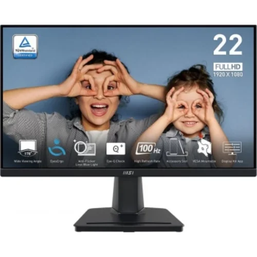 Монитор MSI 21.45" Pro MP225V черный VA 16:9 HDMI матовая 4000:1 300cd 178гр/178гр 1920x1080 100Hz V