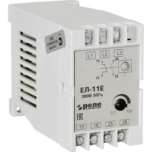 Реле контроля фаз ЕЛ-11Е 380В 50Гц Реле и Автоматика A8222-77135136