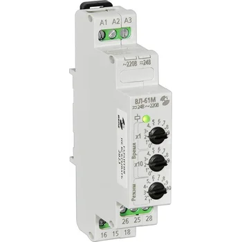 Реле времени ВЛ-61М 24В AC-DC/220В AC 10 режимов 0.1с.9.9ч Реле и Автоматика A8223-76911366
