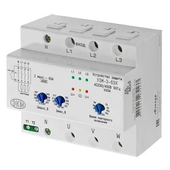 Реле многофункциональное УЗМ-3-63К 230В AC/400В AC УХЛ4 Меандр A8302-16939237