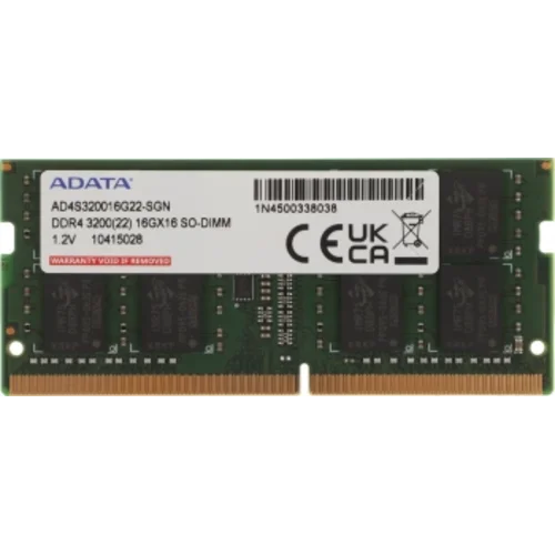 Память DDR4 16Gb 3200MHz A-Data AD4S320016G22-SGN RTL PC4-25600 CL22 SO-DIMM 260-pin 1.2В