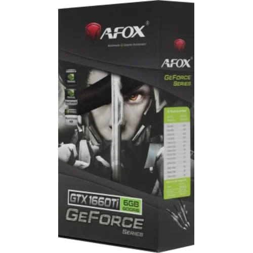 Видеокарта Afox PCI-E 3.0 AF1660TI-6144D6H4 NVIDIA GeForce GTX 1660TI 6Gb 192bit GDDR6
