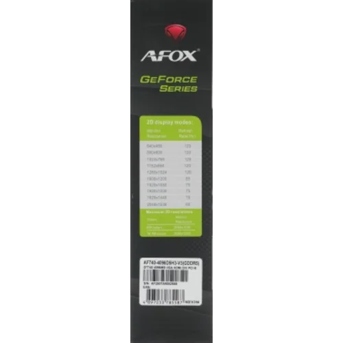 Видеокарта Afox PCI-E 3.0 AF740-4096D5H3-V3 NVIDIA GeForce GT 740 4Gb 128bit GDDR5