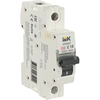 Выключатель автоматический модульный 1п C 16А M06N ARMAT IEK AR-M06N-1-C016