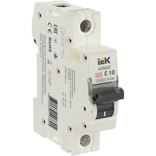 Выключатель автоматический модульный 1п C 10А M10N ARMAT IEK AR-M10N-1-C010