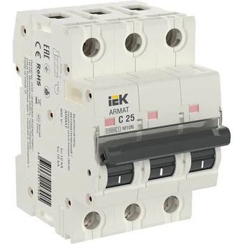 Выключатель автоматический модульный 3п C 25А M10N ARMAT IEK AR-M10N-3-C025